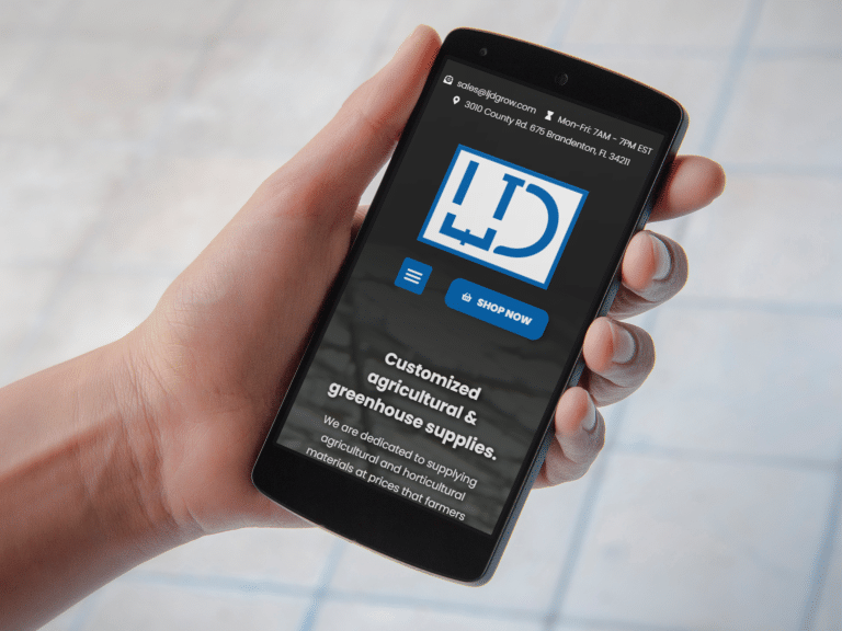 mobile website ljdgrow, Web Design