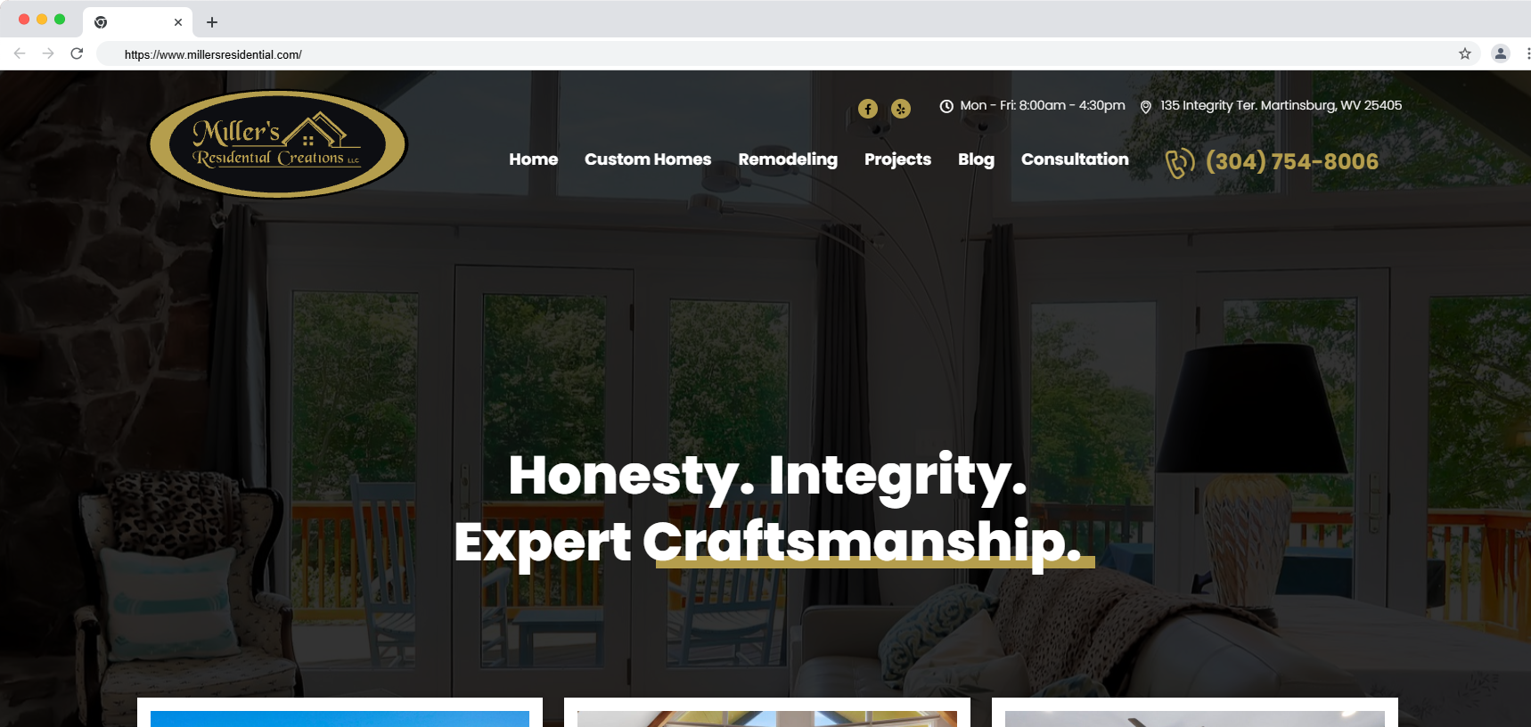 millers Miller's Residential Creations website