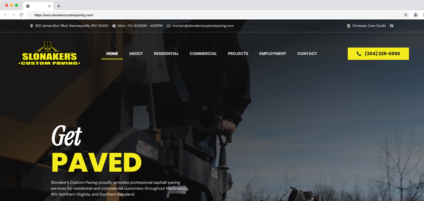 slonakers 1 Slonaker's Custom Paving website
